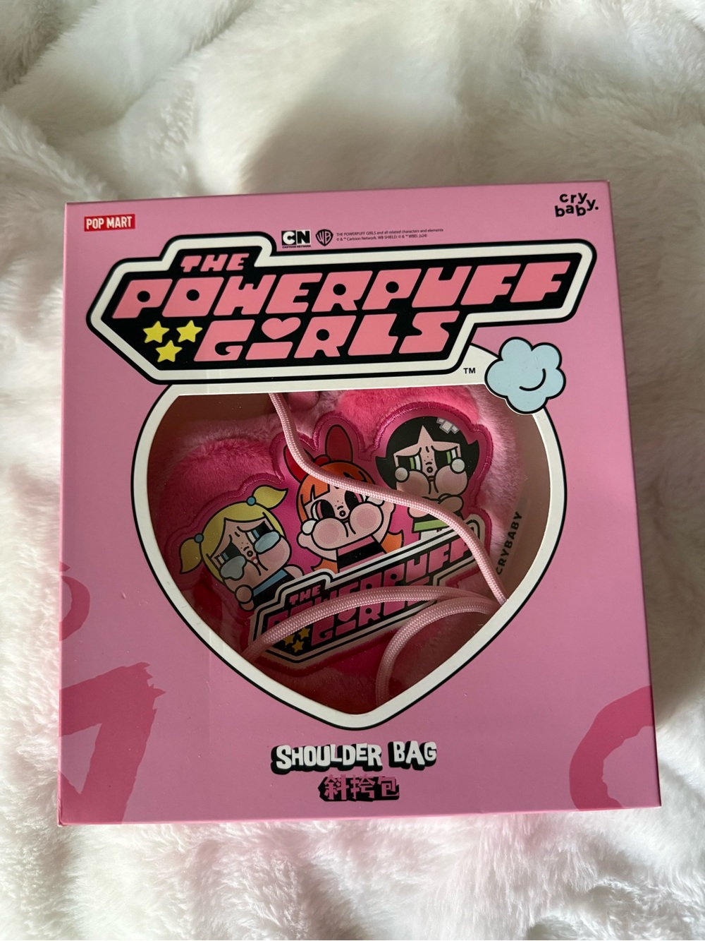 POP MART Crybaby × Powerpuff Girls Series heart-shaped shoulder bag